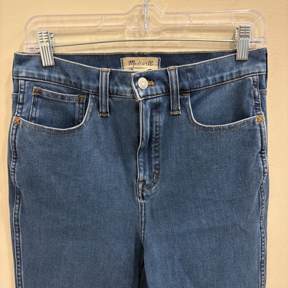 Madewell 11" High-Rise Roadtripper Supersoft Skinny Jeans Slit Hem Indigo Sz 28 - Picture 4 of 9